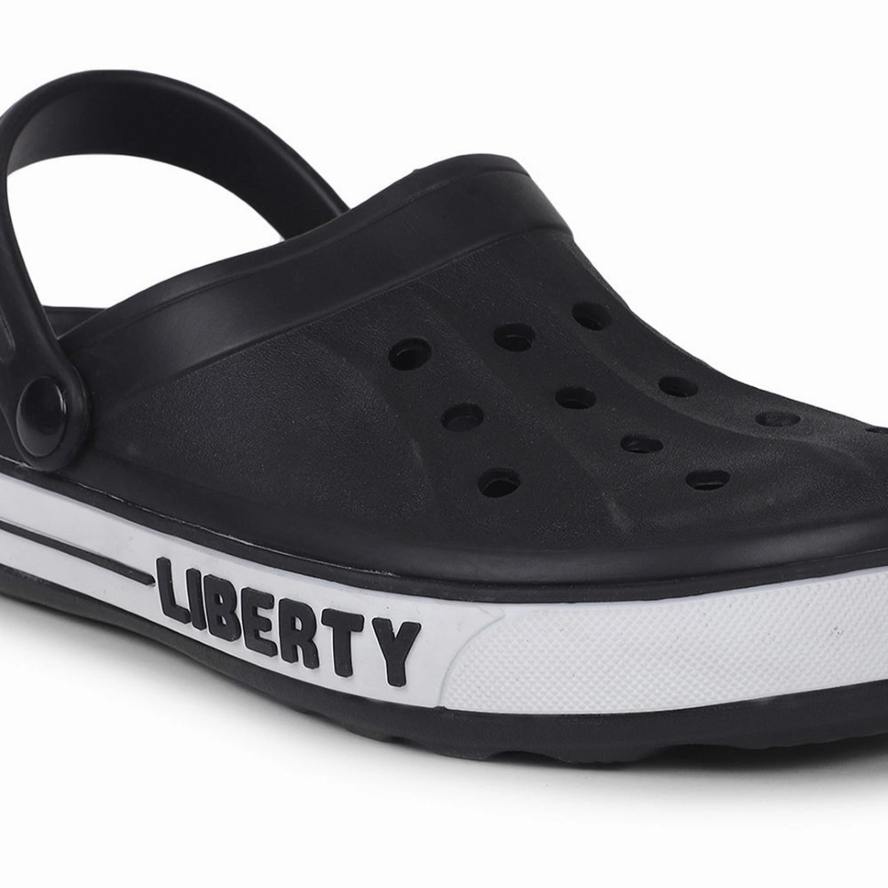 A-HA Black Casual Slip-on Clogs For Men LITEWALK By Liberty