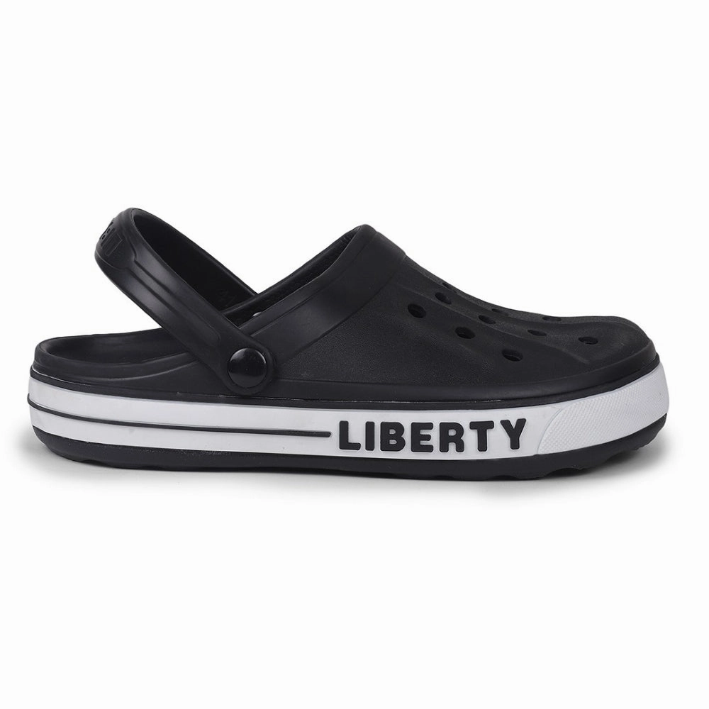 A-HA Black Casual Slip-on Clogs For Men LITEWALK By Liberty
