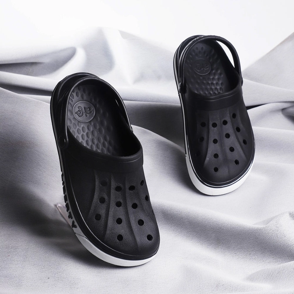 A-HA Black Casual Slip-on Clogs For Men LITEWALK By Liberty