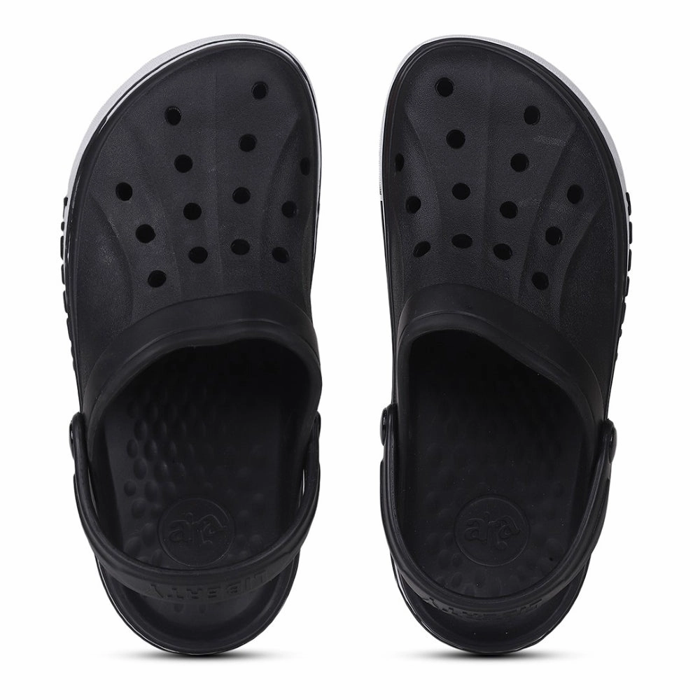 A-HA Black Casual Slip-on Clogs For Men LITEWALK By Liberty