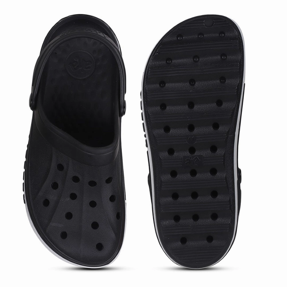 A-HA Black Casual Slip-on Clogs For Men LITEWALK By Liberty