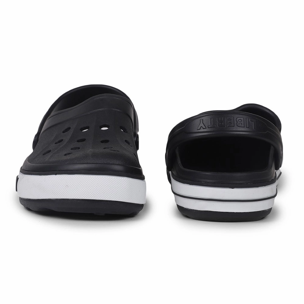 A-HA Black Casual Slip-on Clogs For Men LITEWALK By Liberty