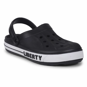 A-HA Black Casual Slip-on Clogs For Men LITEWALK By Liberty