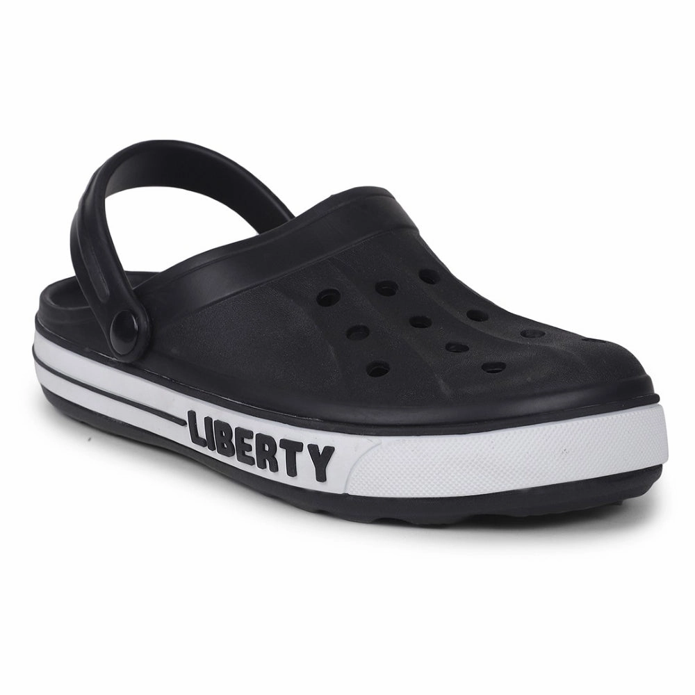 A-HA Black Casual Slip-on Clogs For Men LITEWALK By Liberty