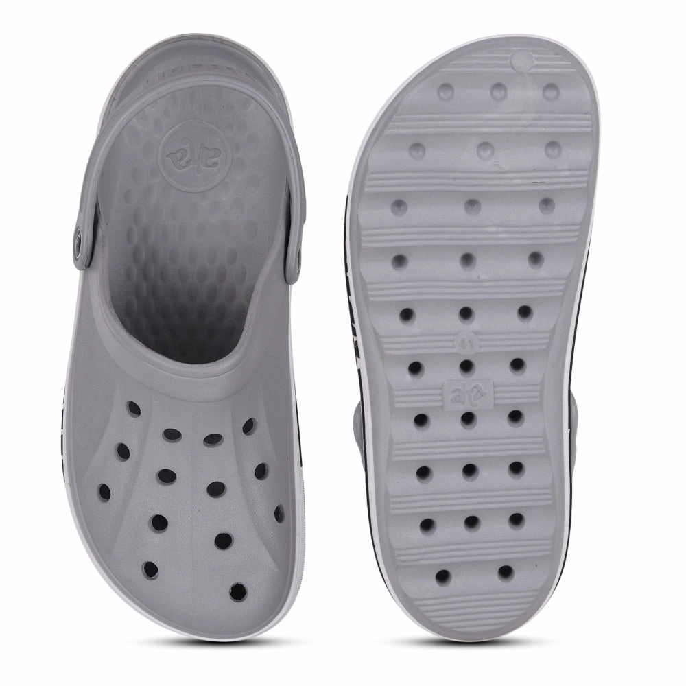 A-HA Light Grey Casual Slip-on Clogs For Men LITEWALK By Liberty