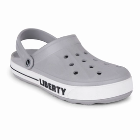 A-HA Light Grey Casual Slip-on Clogs For Men LITEWALK By Liberty