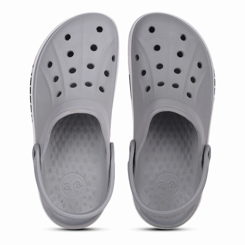A-HA Light Grey Casual Slip-on Clogs For Men LITEWALK By Liberty