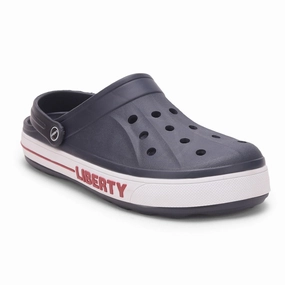 A-HA Navy Blue Casual Slip-on Clogs For Men LITEWALK By Liberty