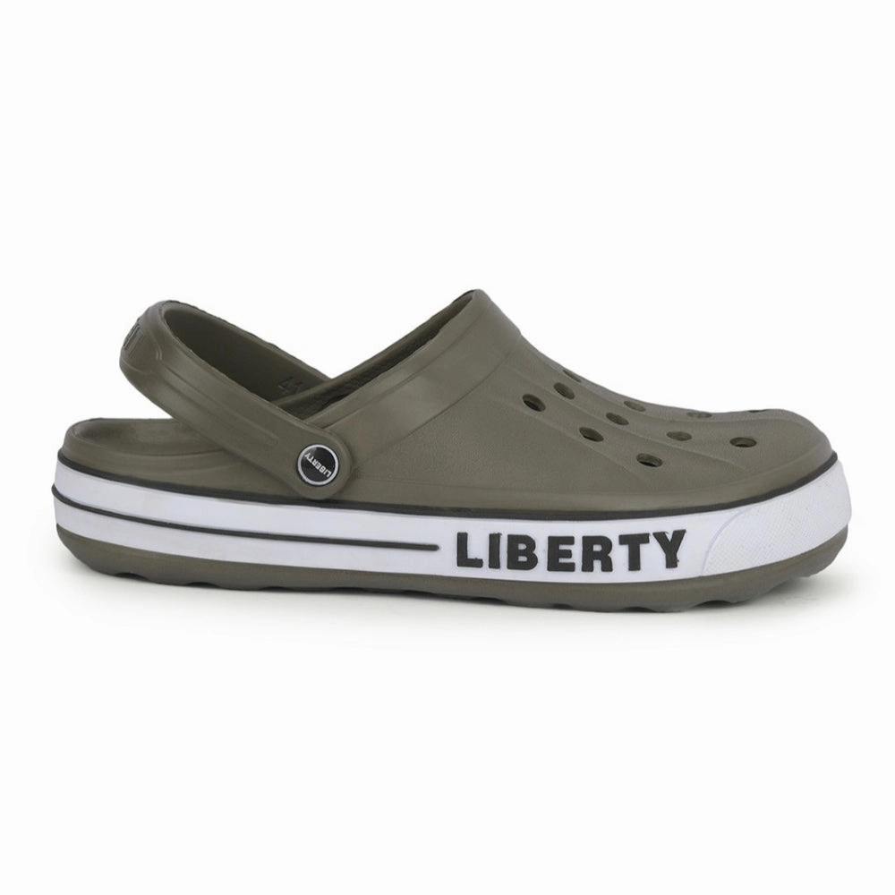 A-HA Olive Green Casual Slip-on Clogs For Men LITEWALK By Liberty