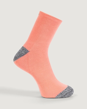 Accion driMOTION Quarter Crew Socks - 2 Pack - White/Blush Pink