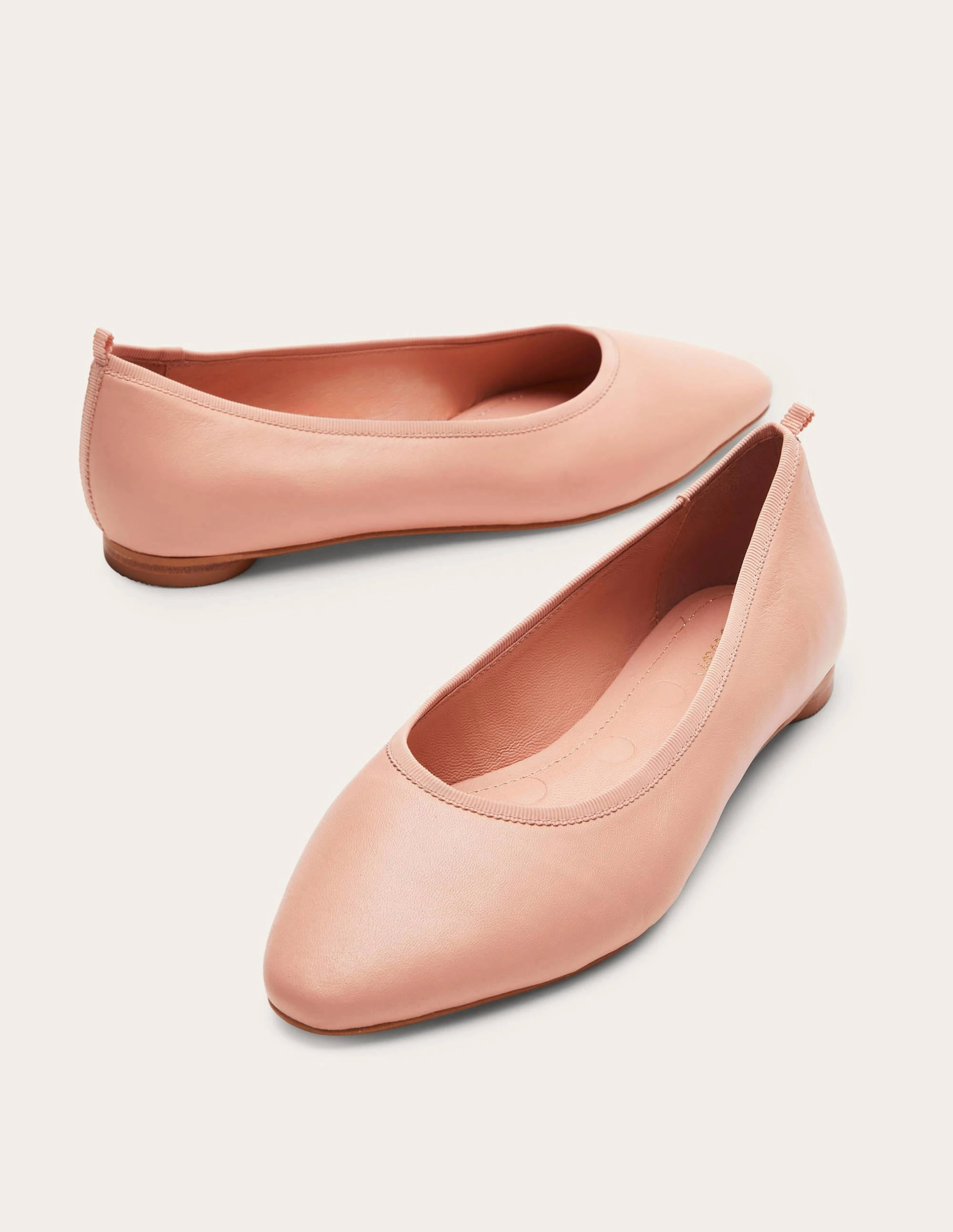 Almond Toe Ballerinas-Antique Pink
