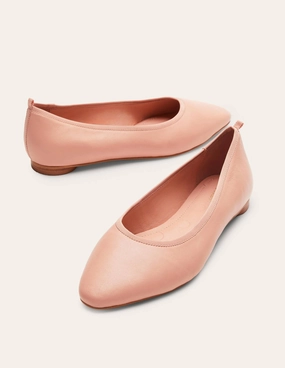 Almond Toe Ballerinas-Antique Pink
