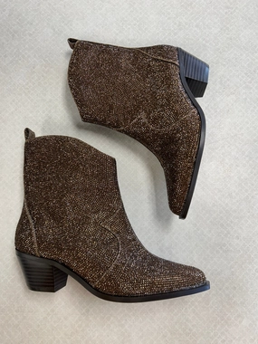 Boots Ankle Flats By Jessica Simpson In Bronze, Size:6.5