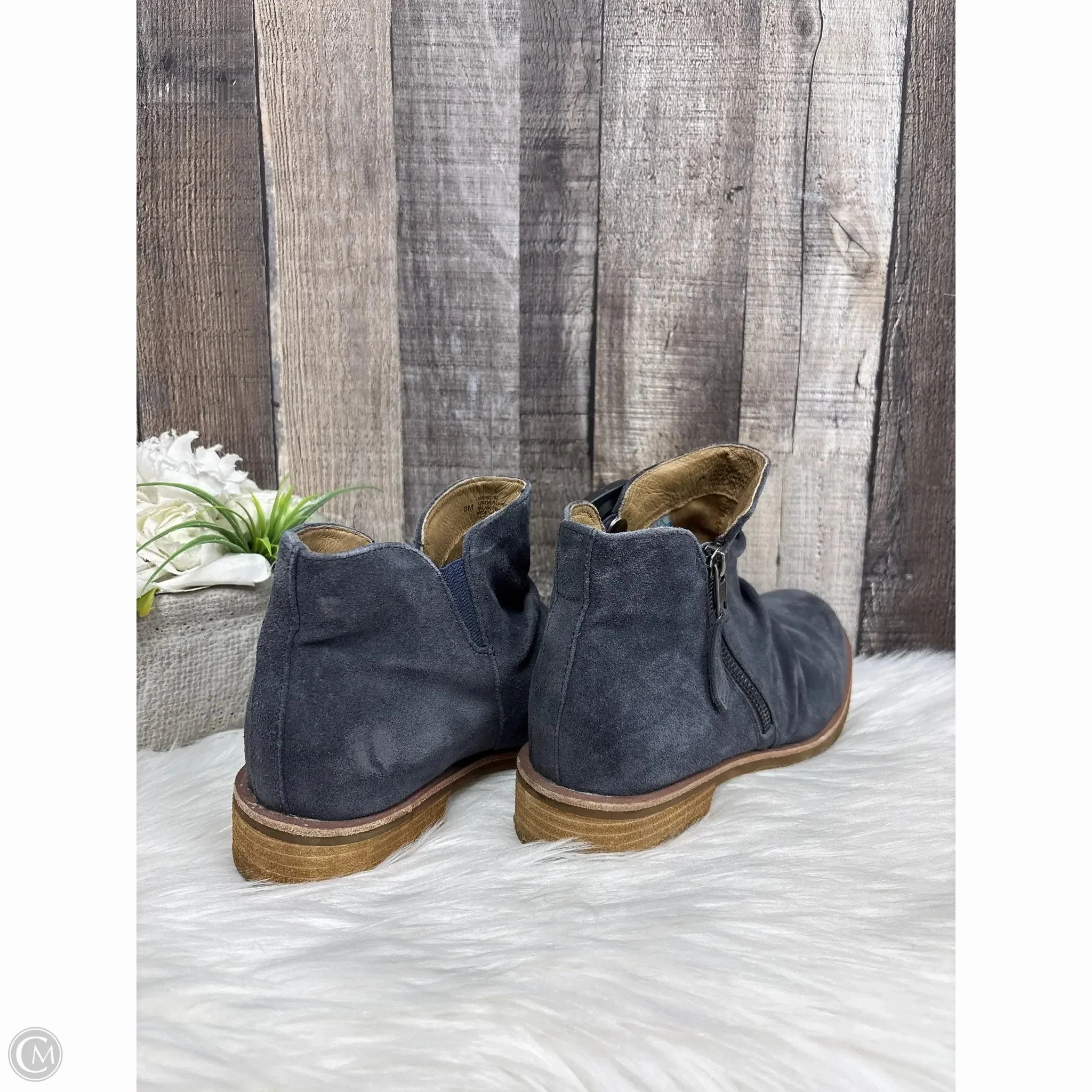Boots Ankle Flats By Sofft In Blue, Size: 8