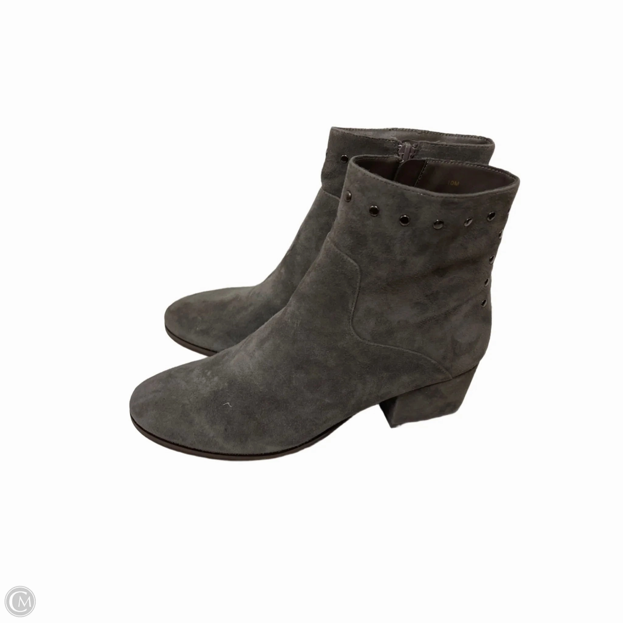 Boots Ankle Flats By Vaneli In Grey, Size: 10