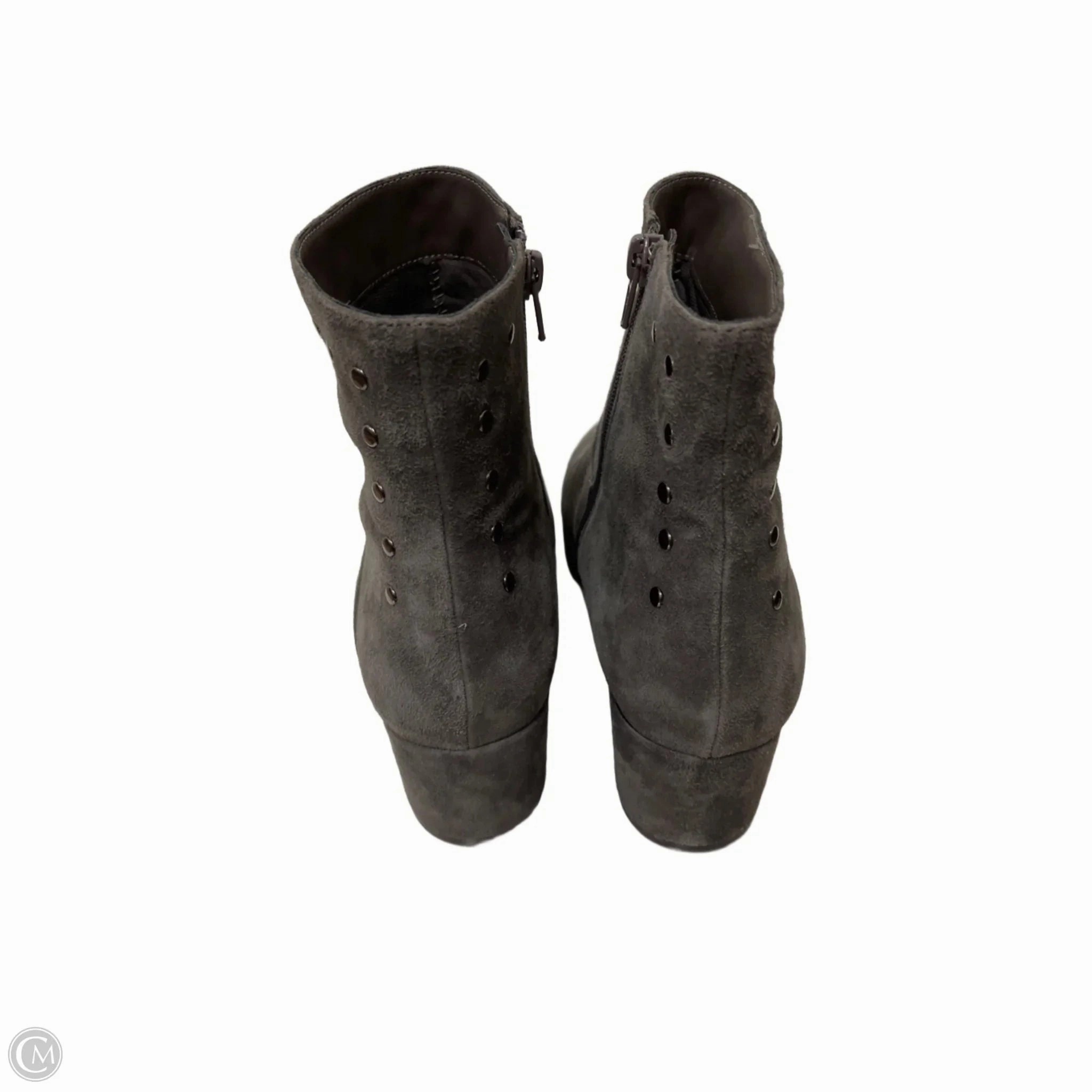 Boots Ankle Flats By Vaneli In Grey, Size: 10