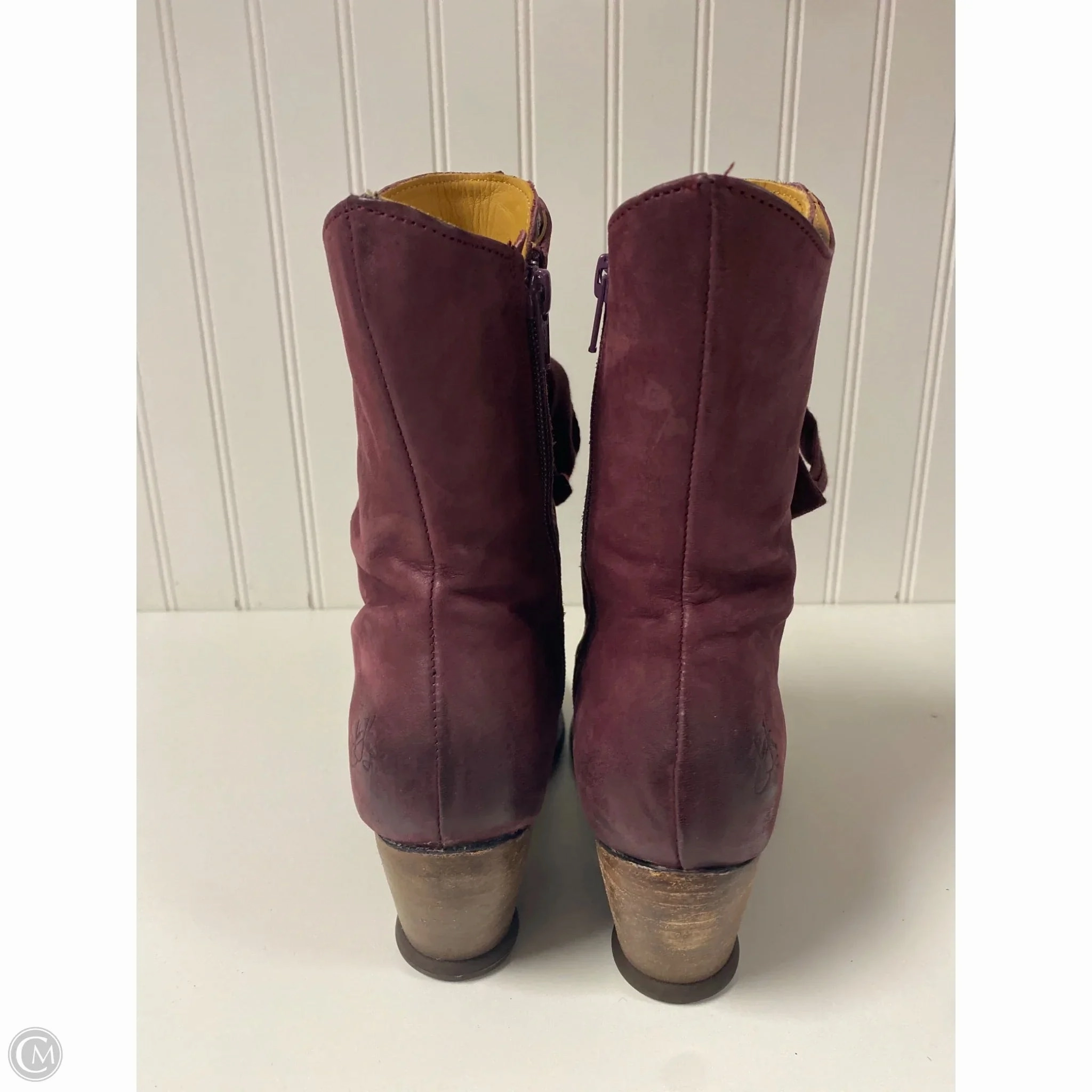 Boots Ankle Heels By Cma In Red, Size: 7
