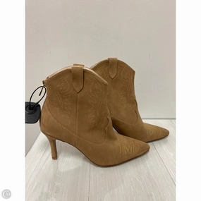 Boots Ankle Heels By Cmb In Brown, Size: 8.5