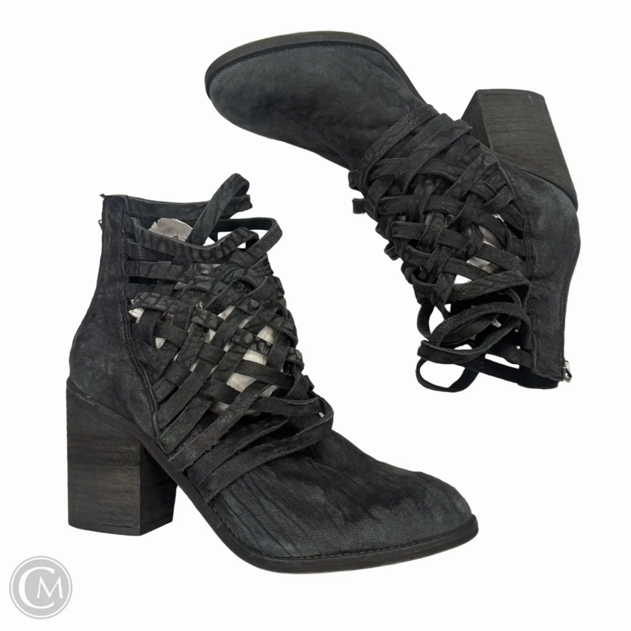 Boots Ankle Heels By Free People In Black, Size: 10