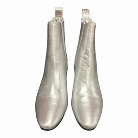 Boots Ankle Heels By J. Crew In Silver, Size: 7