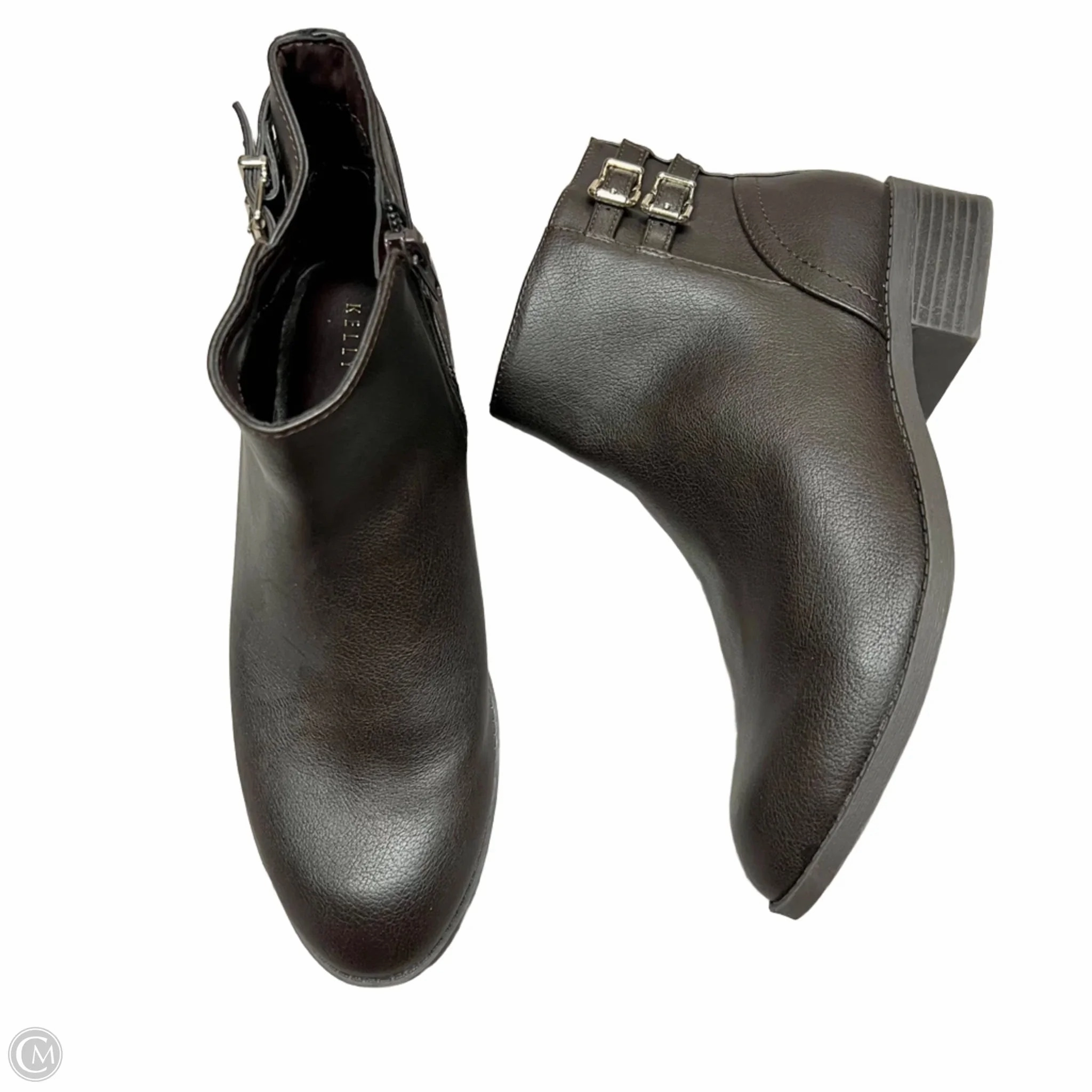 Boots Ankle Heels By Kelly And Katie In Brown, Size: 8