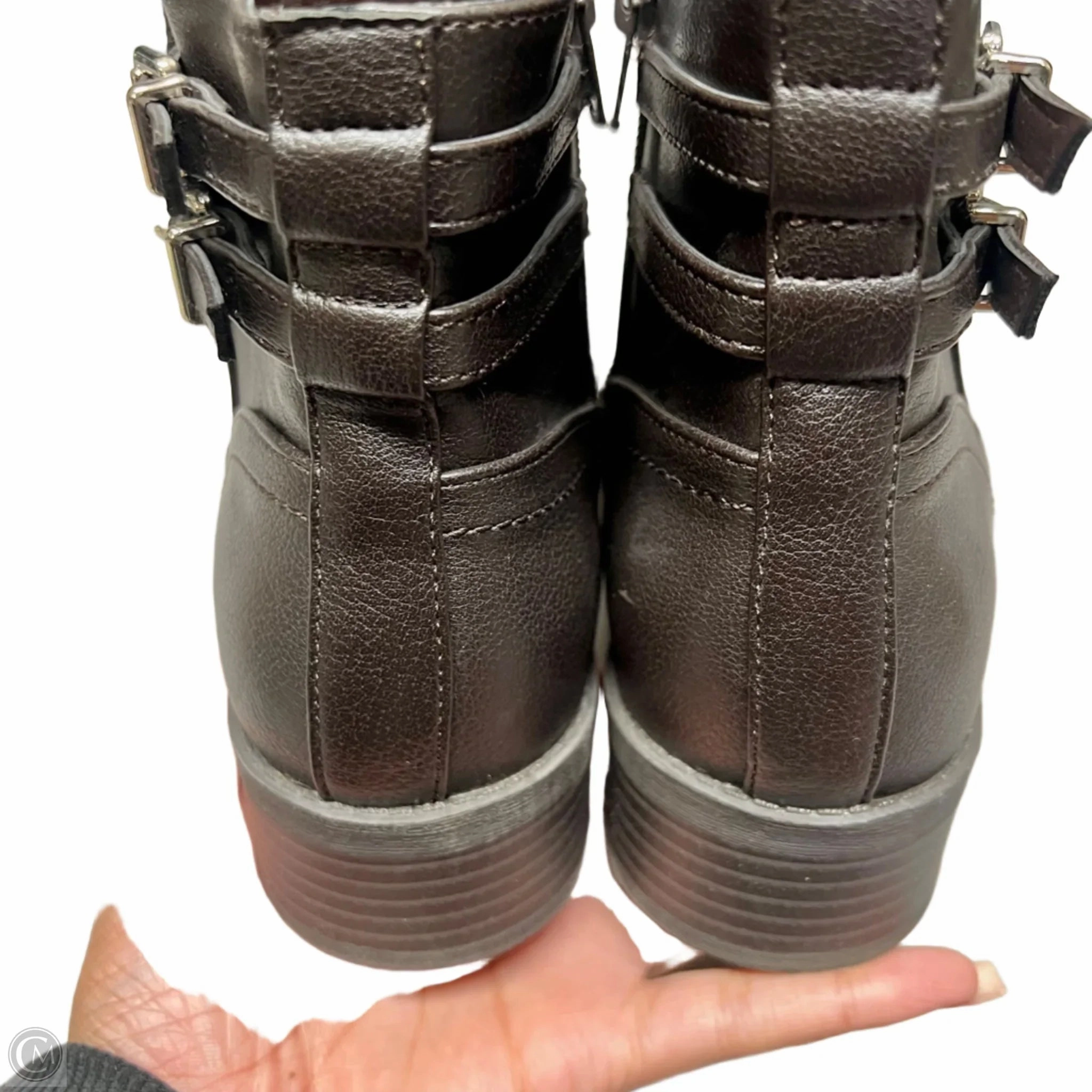 Boots Ankle Heels By Kelly And Katie In Brown, Size: 8