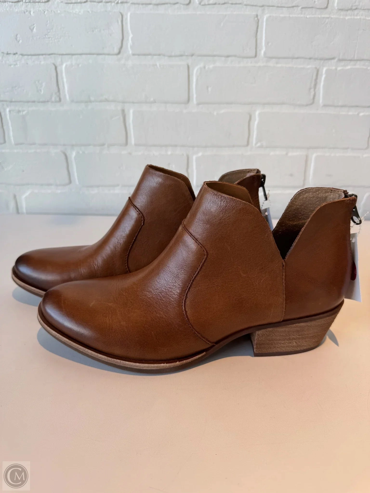Boots Ankle Heels By Kork Ease In Brown, Size: 8