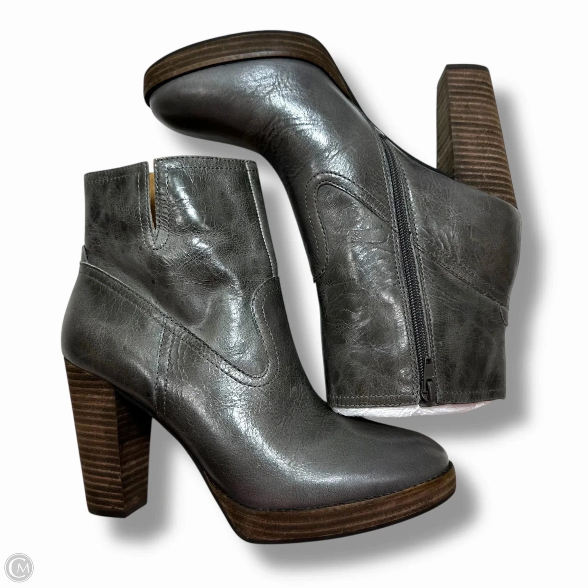 Boots Ankle Heels By Lucky Brand In Grey, Size: 10