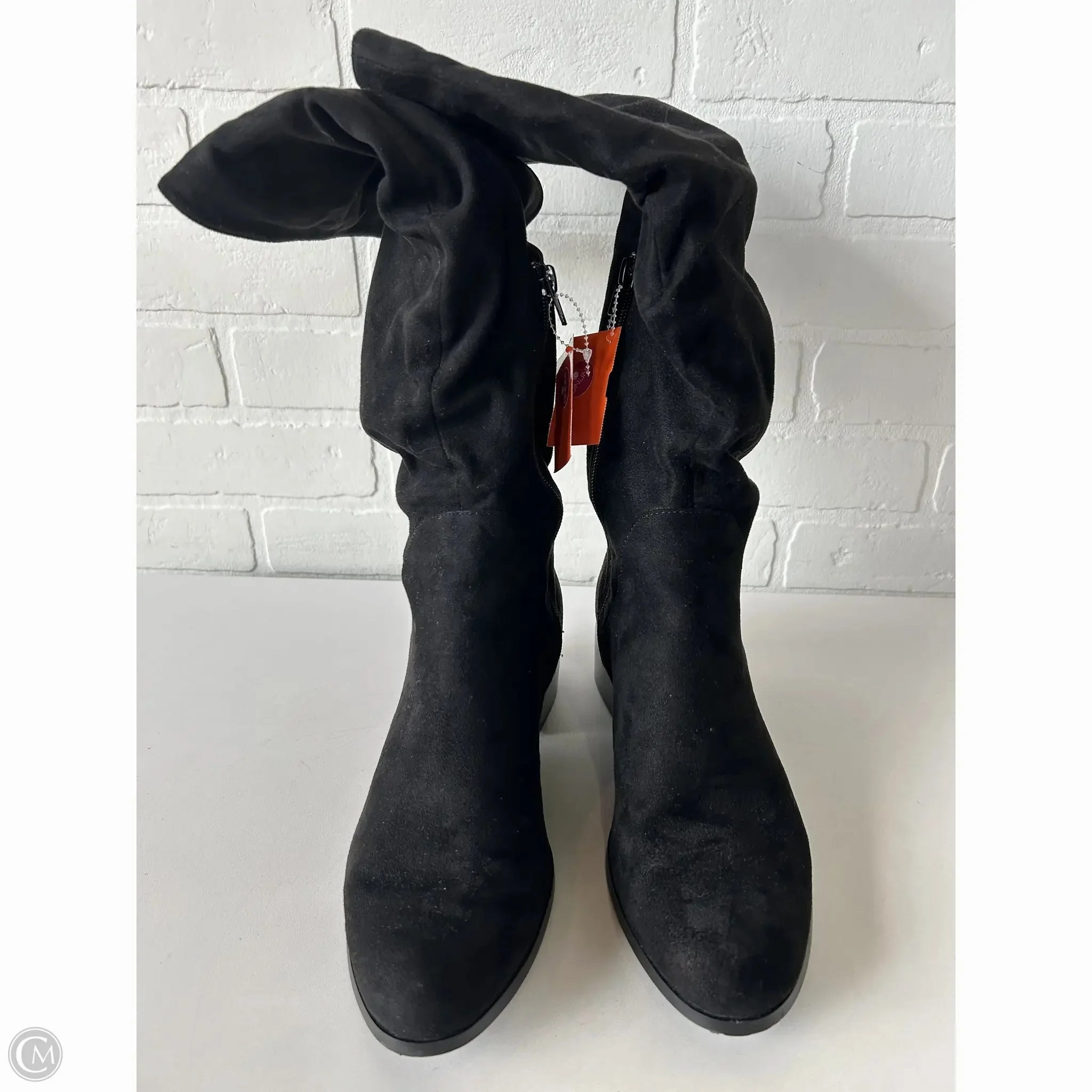 Boots Ankle Heels By Nine West In Black, Size: 8