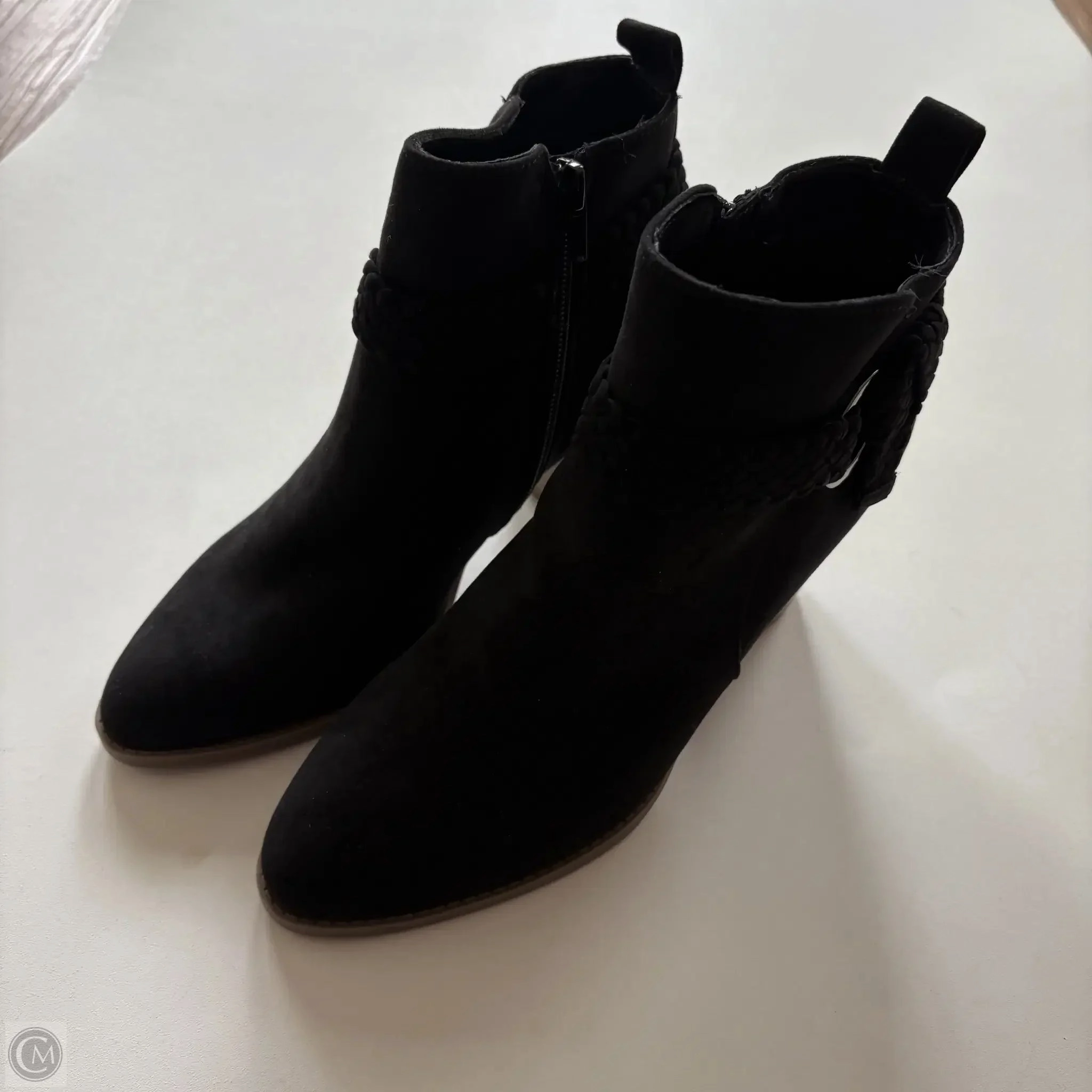 Boots Ankle Heels By SM In Black, Size: 6.5