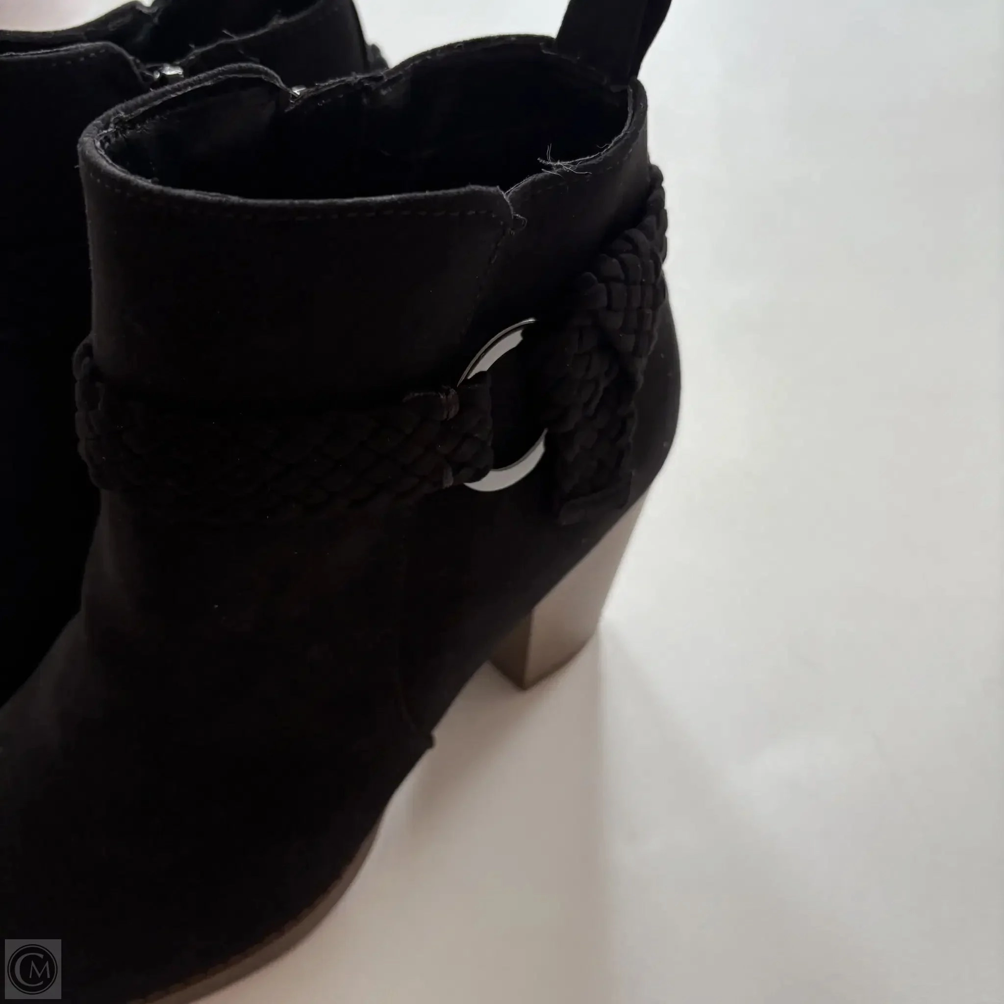 Boots Ankle Heels By SM In Black, Size: 6.5