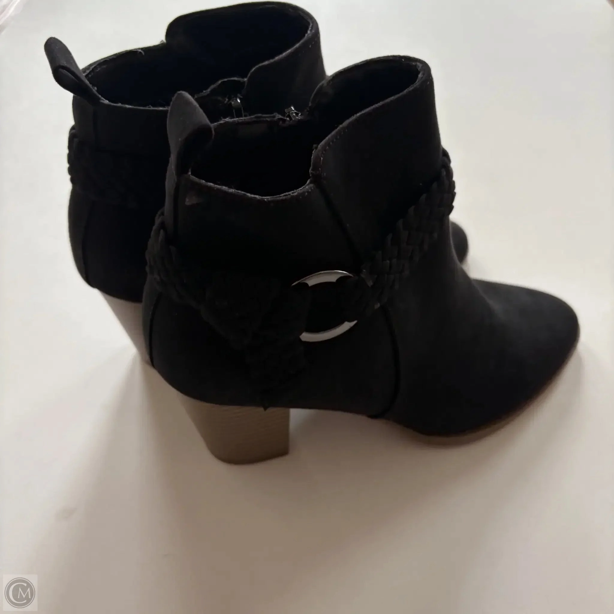 Boots Ankle Heels By SM In Black, Size: 6.5