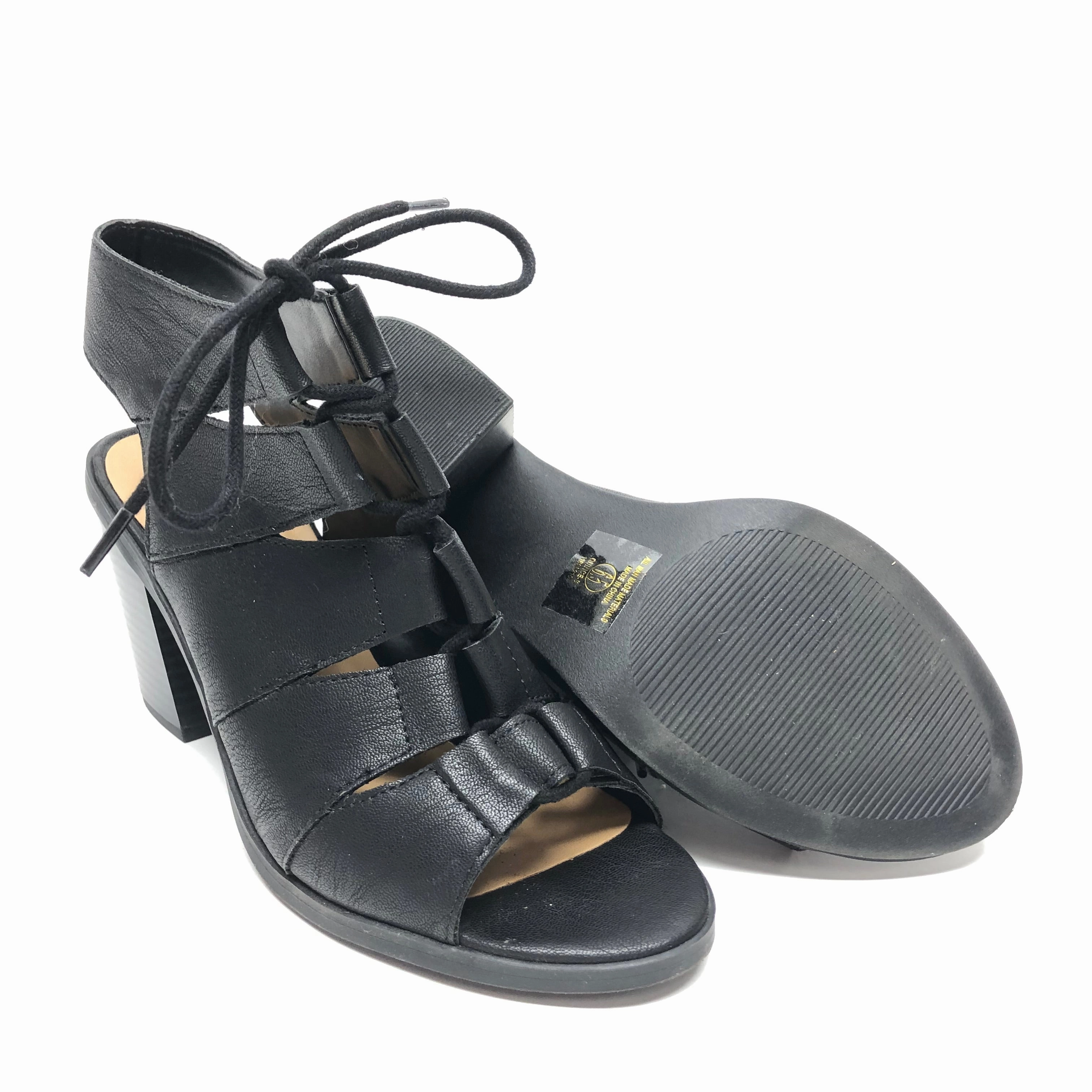 Boots Ankle Heels By Soda In Black, Size: 6.5