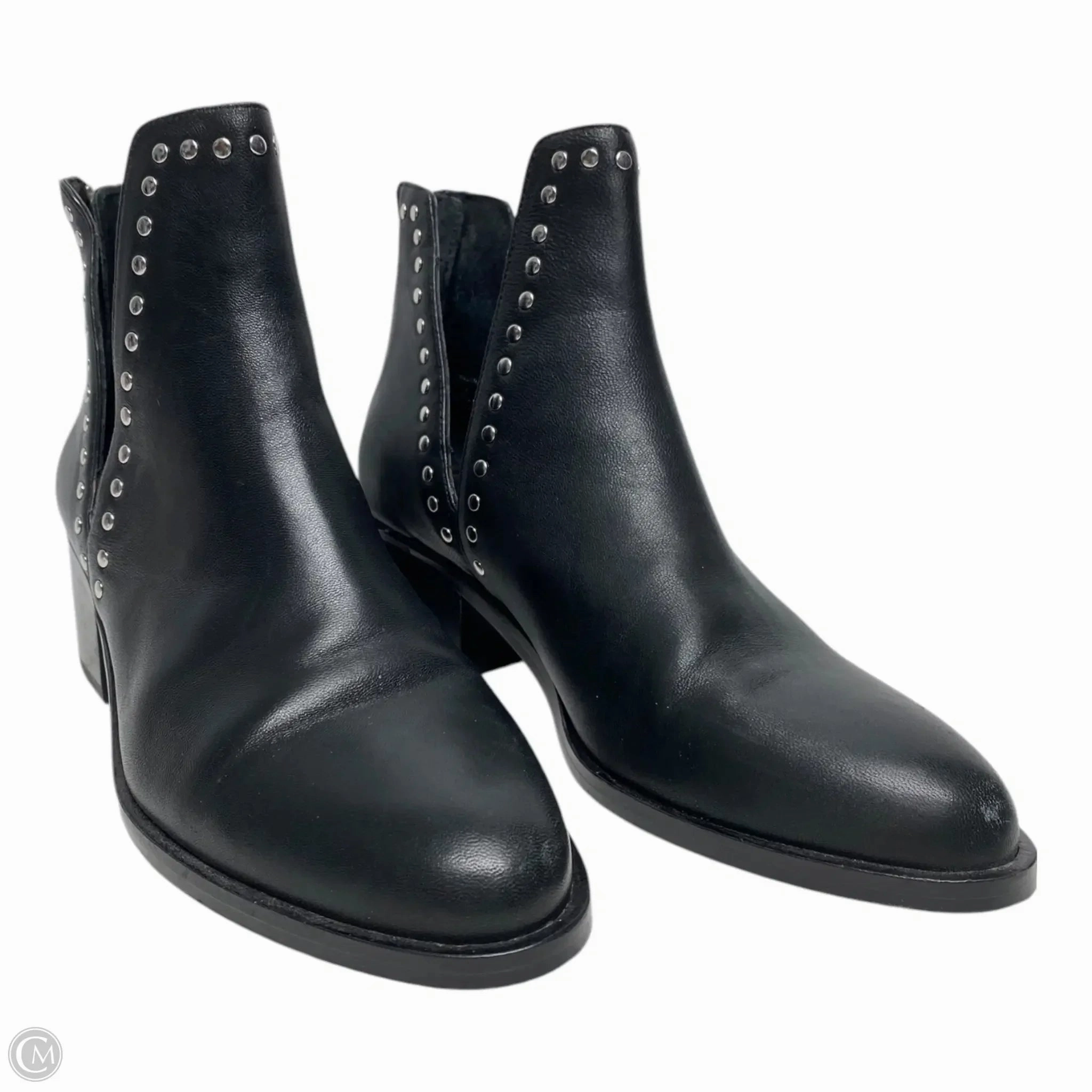 Boots Ankle Heels By Steve Madden In Black, Size: 6.5