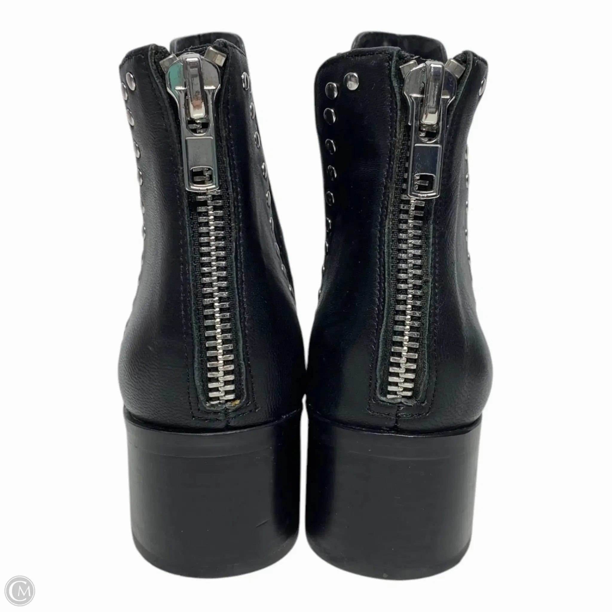 Boots Ankle Heels By Steve Madden In Black, Size: 6.5