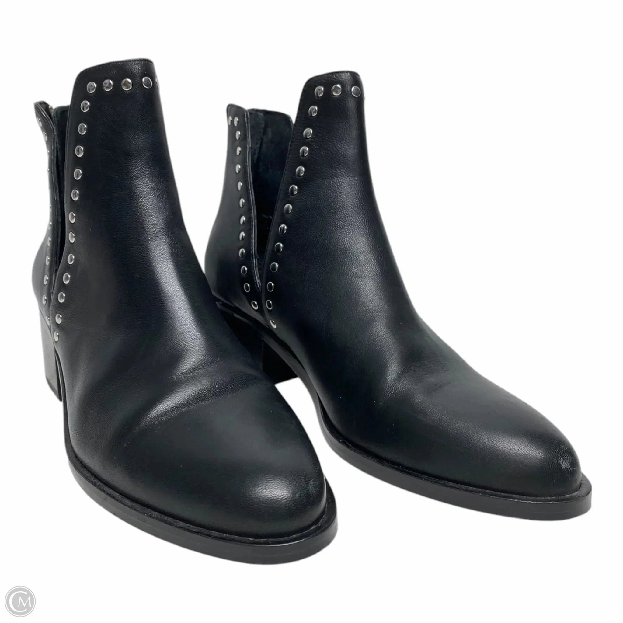 Boots Ankle Heels By Steve Madden In Black, Size: 6.5