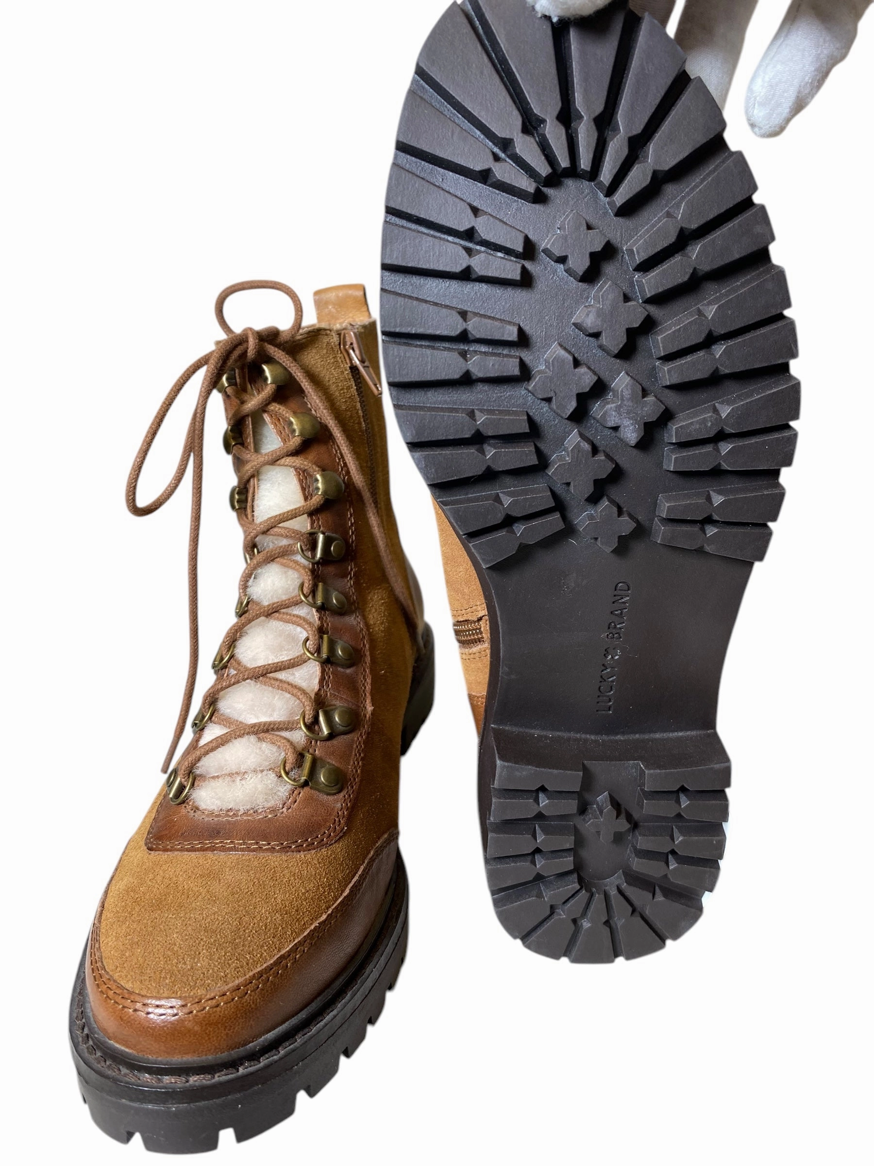 Boots Hiking By Lucky Brand In Brown, Size: 7.5