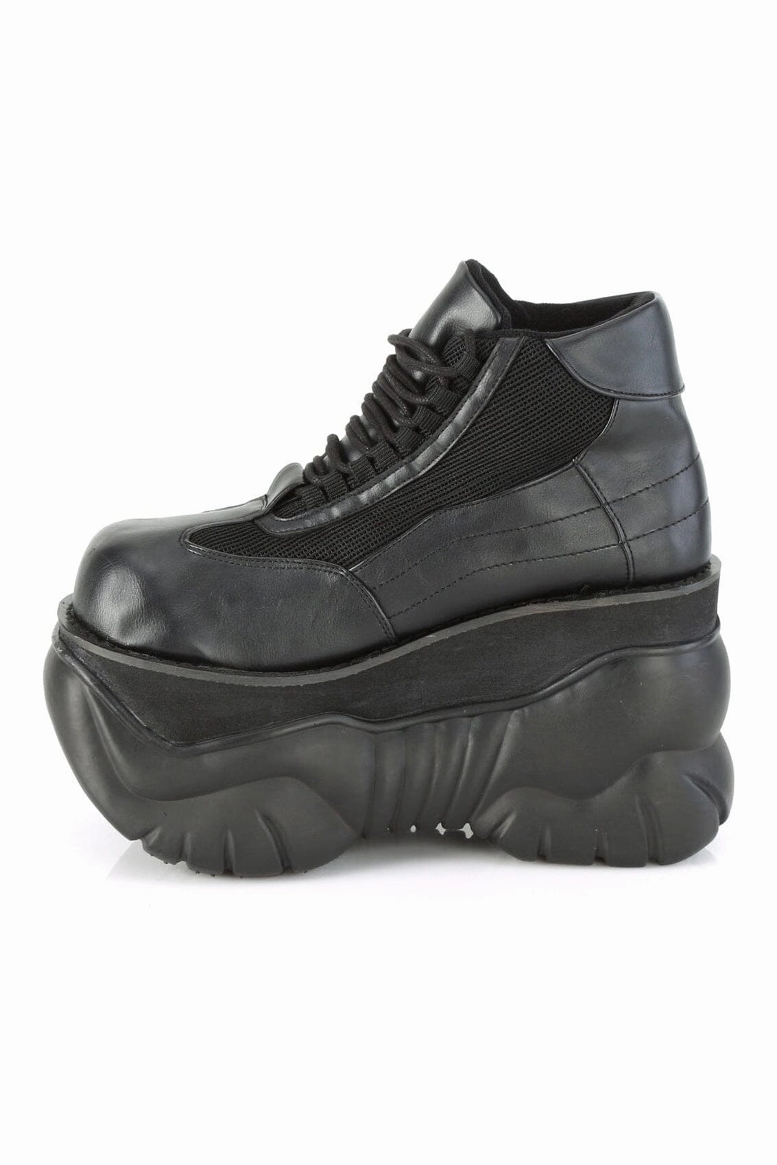 BOXER-01 Black Vegan Leather Cyber Shoe