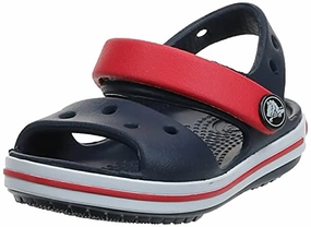 Crocs Crocband Sandalen – Unisex Kindersandalen – Leicht und mit sicherer Passform – Navy/Rot – Größe 25-26