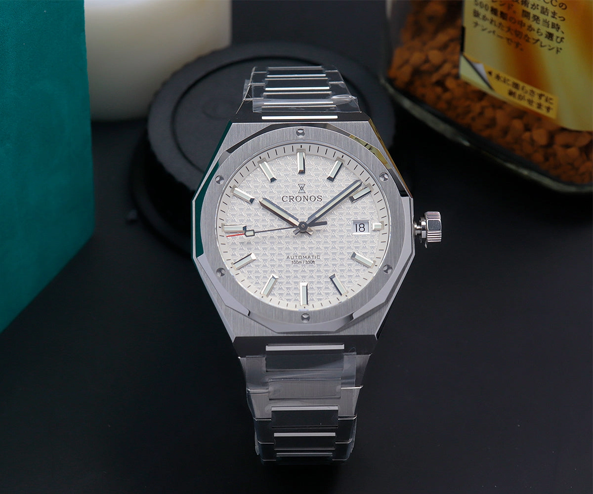 Cronos 39mm Hourglass Dial PT5000 Men Watch L6028