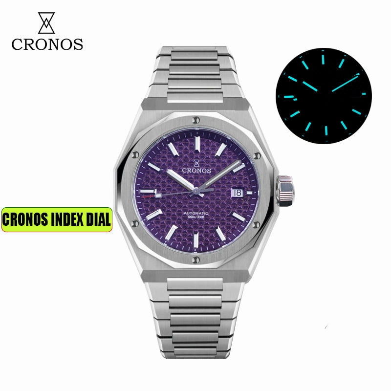 Cronos 39mm Hourglass Dial PT5000 Men Watch L6028