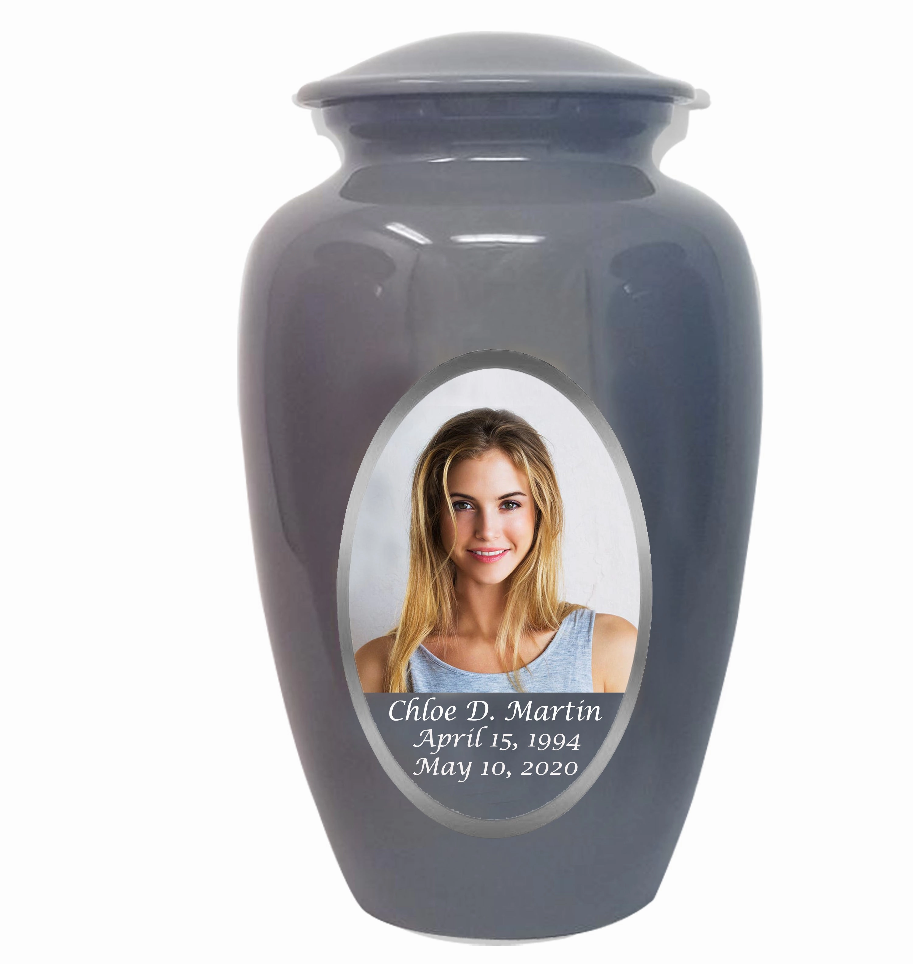 Custom Photo & Text Cremation Urn