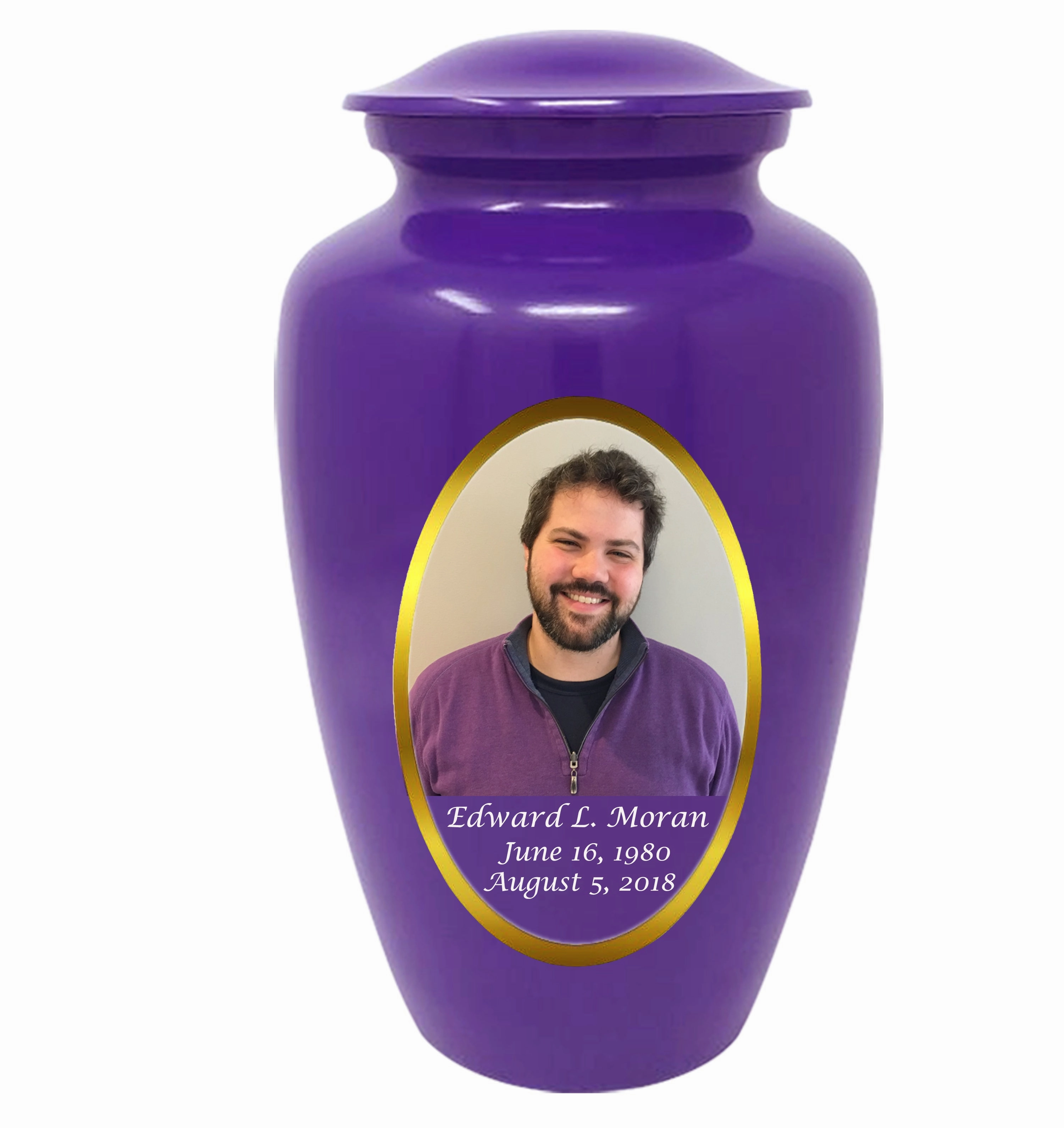 Custom Photo & Text Cremation Urn