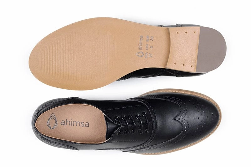 Elena Women's Vegan Leather Oxford Shoes | Black