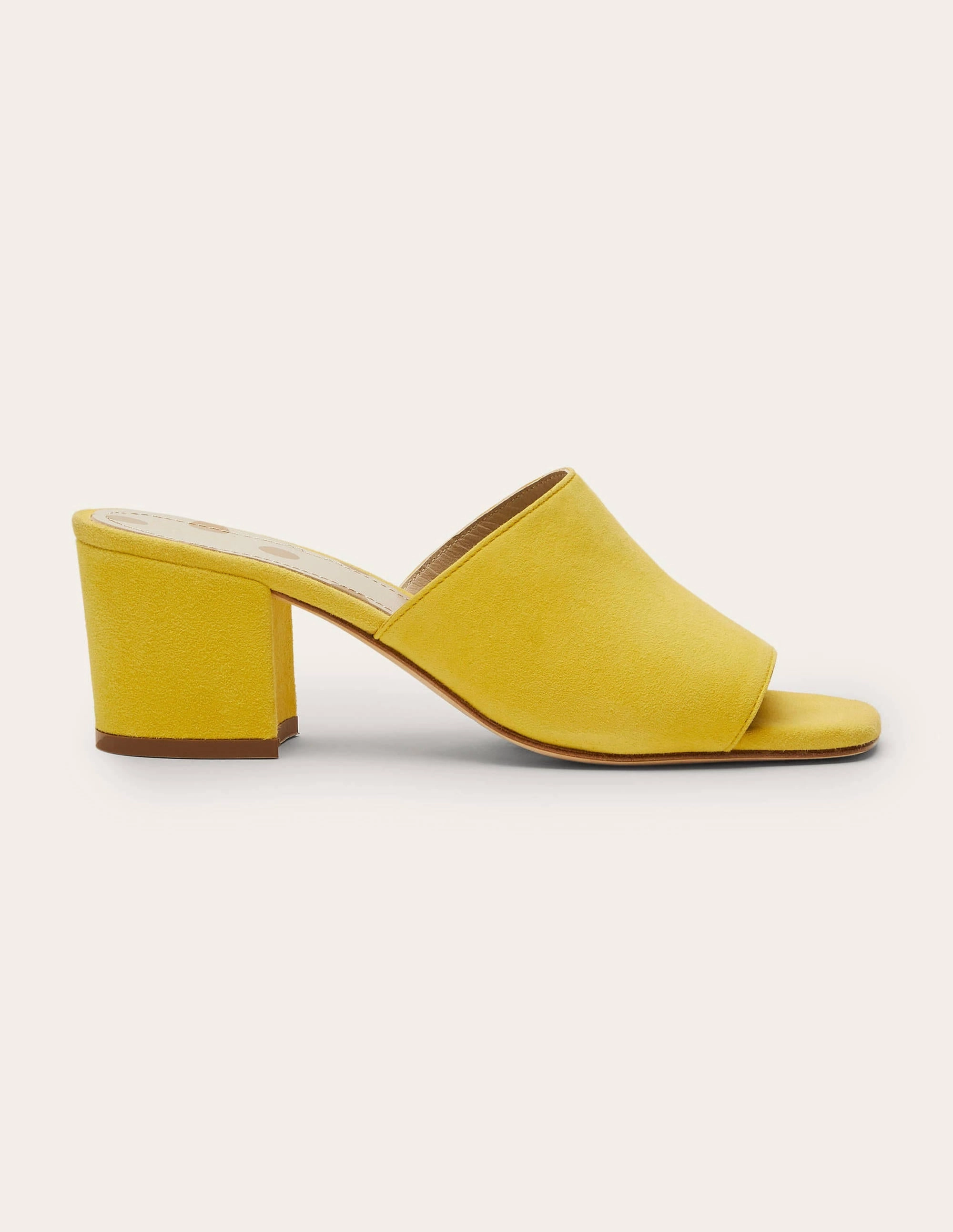 Elsie Heeled Mules-Daffodil