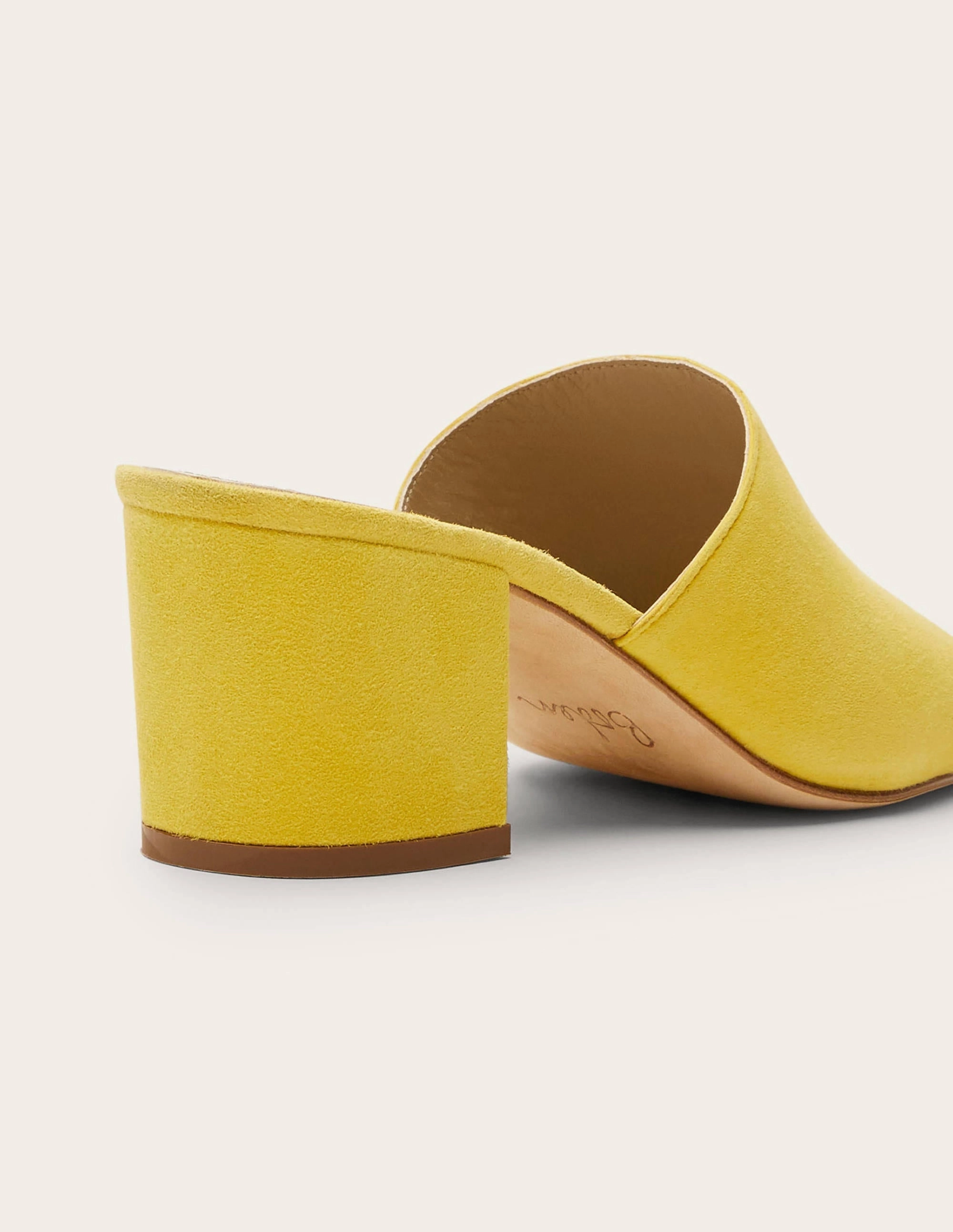Elsie Heeled Mules-Daffodil