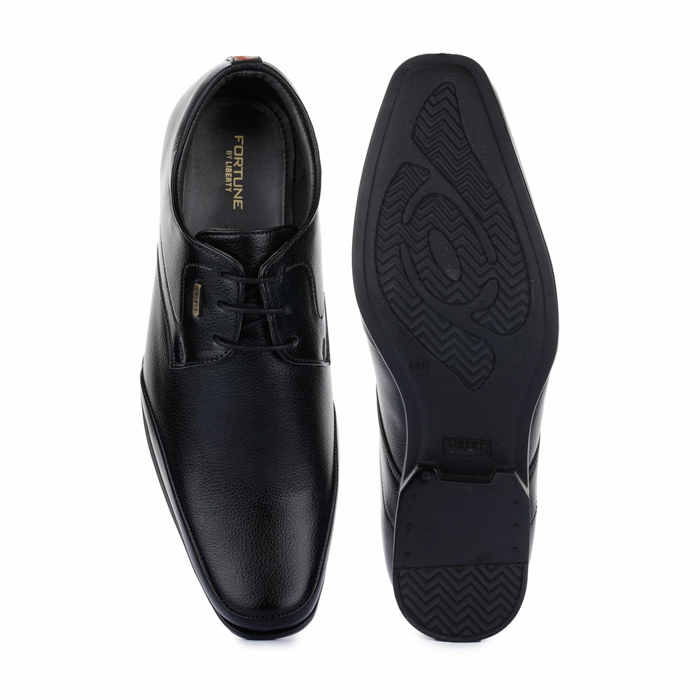 Fortune (Black) Balmoral Shoes For Men SRGE-191 By Liberty