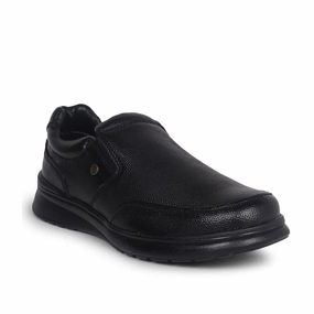 Fortune Black Formal Non Lacing Shoes For Men DEOX-1E By Liberty