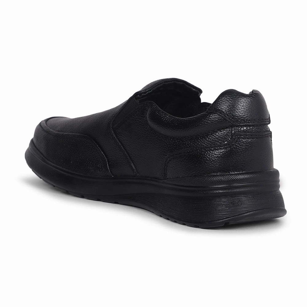 Fortune Black Formal Non Lacing Shoes For Men DEOX-1E By Liberty