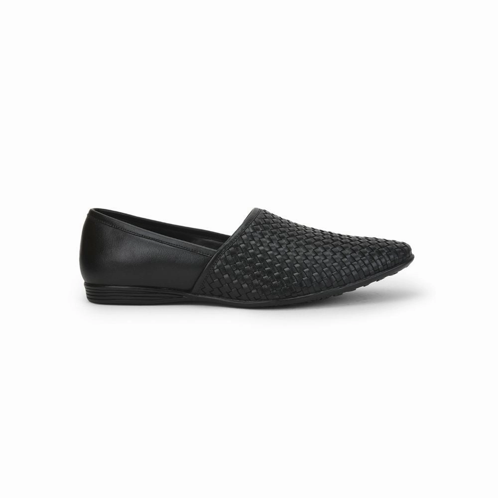 Fortune (Black) Formal Slip on Shoes For Men JPL-247 By Liberty